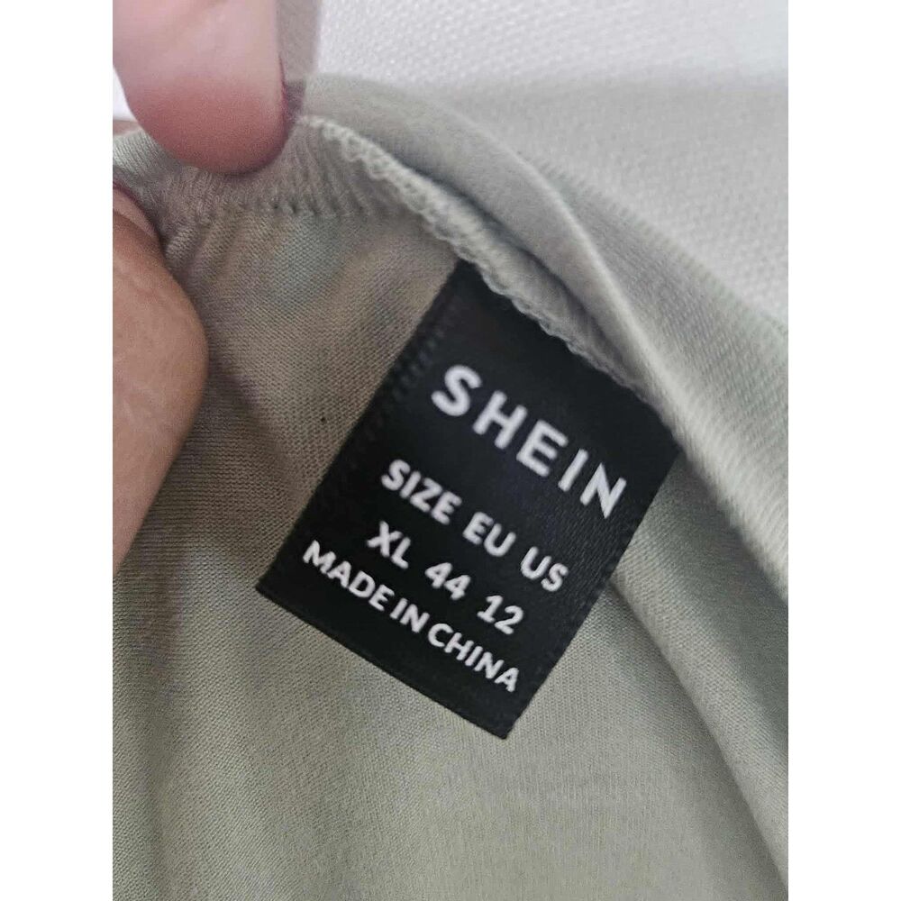 SHEIN Not Bossy Just Aggressively Helpful Graphic Tee XL Sage Green Short - Picture 3 of 3